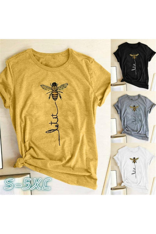 Camiseta Estampada Cúrcuma Manga Corta para Mujer - Verano