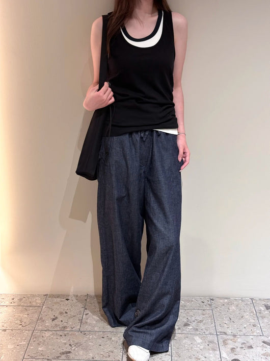 Pantalones Vaqueros Anchos con Cintura Elástica y Cordón Ajustable - Image 23