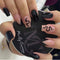 Uñas Postizas French Bisel Negro Premium