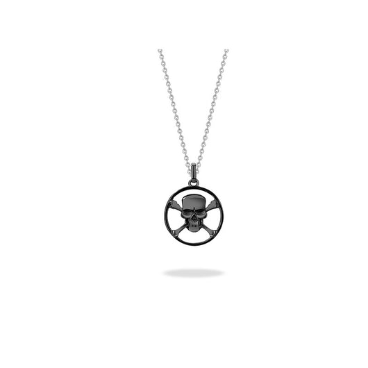 Collar de Pareja Calavera Rosa Plata de Ley - Diseño Alternativo y Personalizado - Image 4