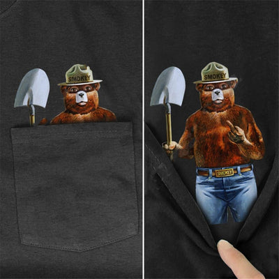 Camiseta de Algodón Estampada con Bolsillo Frontal - Unisex - Image 10