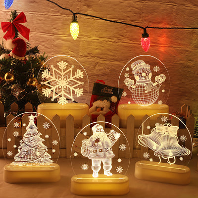 Lámpara Nocturna Decorativa Muñeco de Nieve en Acrílico - Image 12