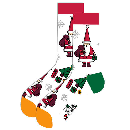 Calcetines Navideños para Hombre - Diseño Alce y Papá Noel en Algodón Premium - Image 58
