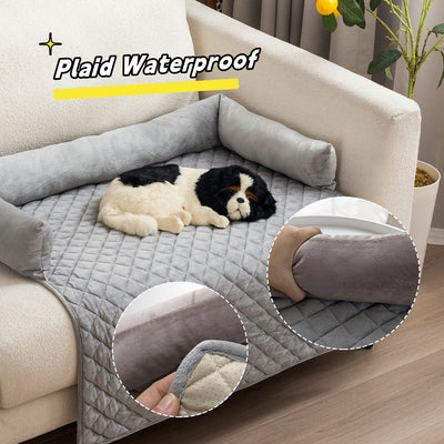 Sofá Cama para Perros Grandes - Cojín Térmico Ortopédico con Protector de Muebles