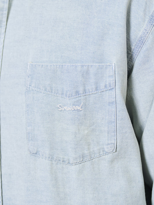 Camisa Vaquera Vintage con Bordado en Pecho para Hombre - Image 11