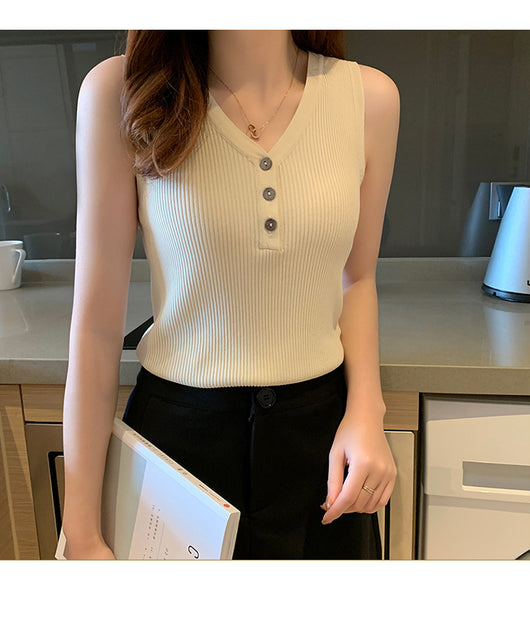 Suéter Entallado Cuello V para Mujer - Image 19