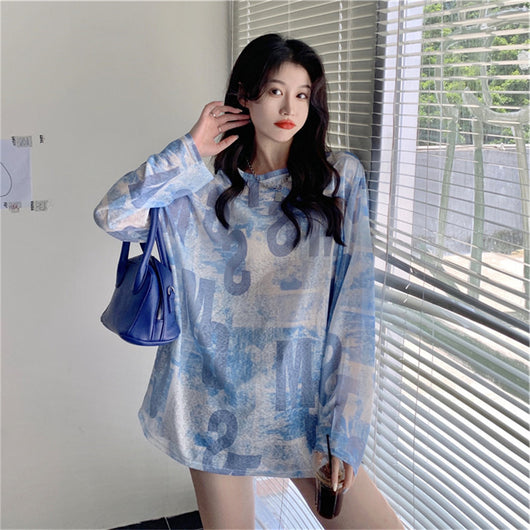 Blusa Holgada de Manga Larga con Protección Solar UV - Image 17