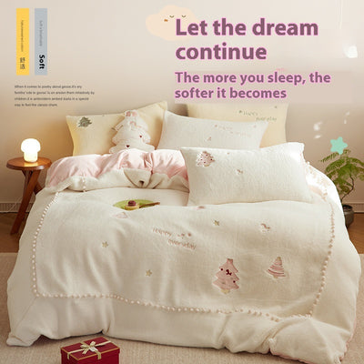 Juego de Cama Princesa de Fibra de Leche - 4 Piezas Invierno - Image 9