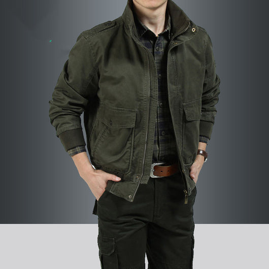 Chaqueta Casual de Algodón 100% Puro Lavado