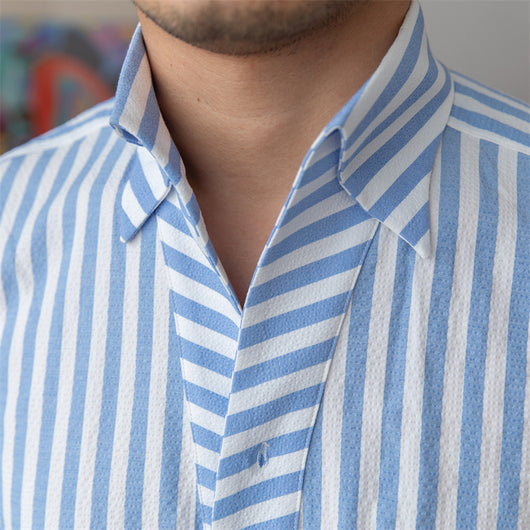 Camisa de Manga Larga Transpirable con Rayas Seersucker - Image 4