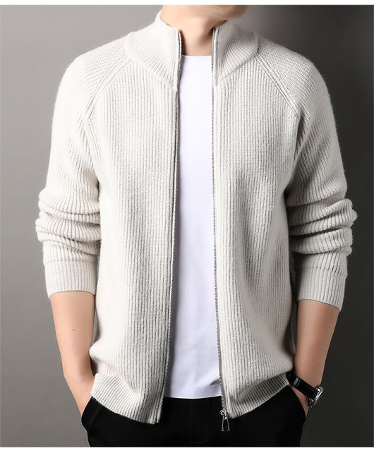 Cardigan Casual Cuello Alto Versátil para Hombre - Image 9