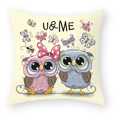 Funda de Almohada Suave con Diseño de Búho Melocotón - Image 19