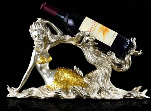 Soporte para Botellas de Vino Sirena de Resina Artesanal - Image 8