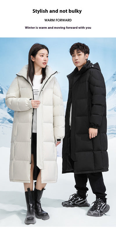 Abrigo Largo de Plumón de Pato Blanco para Hombre - Chaqueta Térmica Reforzada - Image 16