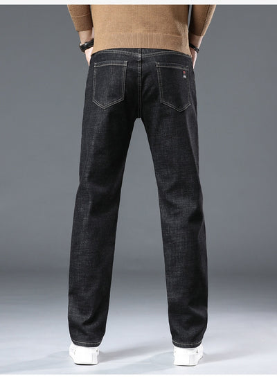 Pantalones Vaqueros Gruesos Forrados en Fleece para Hombre Talla Grande - Image 29