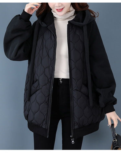 Abrigo Acolchado con Capucha - Chaqueta de Algodón Gruesa y Suelta para Mujer - Image 13