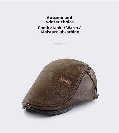 Gorra de Cuero PU Forrada en Fleece - Cálida y Versátil - Image 20