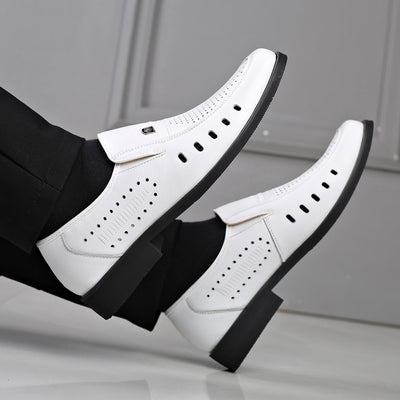 Sandalias de Cuero Respirable con Diseño Hueco - Zapatos Cómodos para Hombre - Image 4