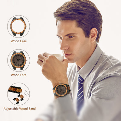 Reloj de Cuarzo con Esfera Grande en Madera para Hombre y Mujer - Image 10