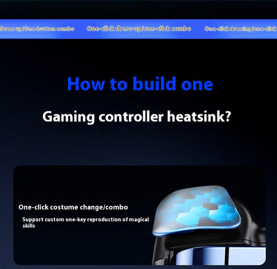 Black and white mobile phone game controller with semiconductor refrigeration, joysticks, D-pad, and action buttons. - Image 12