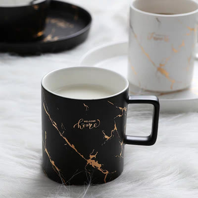 Taza de cerámica con acabado dorado - Image 13