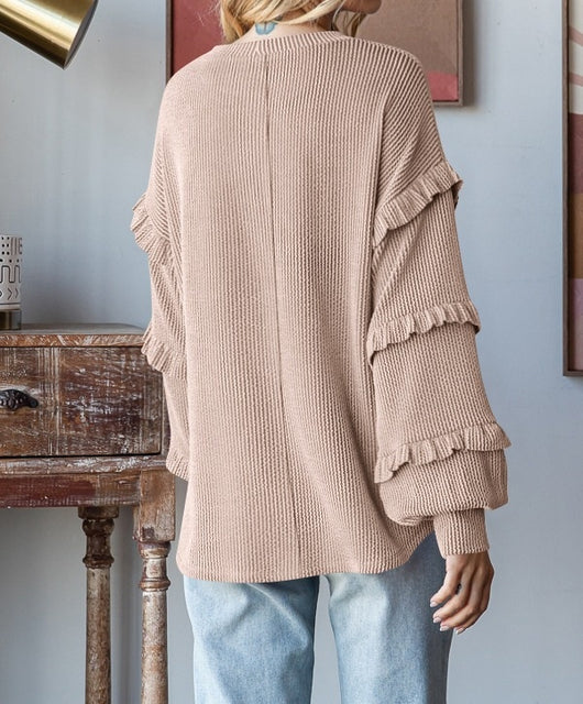 Blusa Elegante con Mangas Linterna y Encaje - Image 19