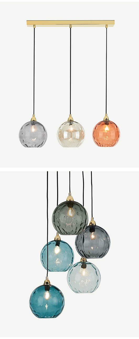 Lámpara Colgante de Cristal Ondulado con Diseño Minimalista Moderno - Image 13
