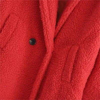 Abrigo Largo Térmico de Peluche Artificial para Mujer - Manga Larga Acolchado - Image 14