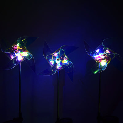 Lámpara Solar LED Molino Mágico Multicolor con Luz Láser de Jardín - Image 2