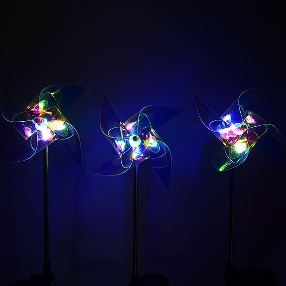 Lámpara Solar LED Molino Mágico Multicolor con Luz Láser de Jardín
