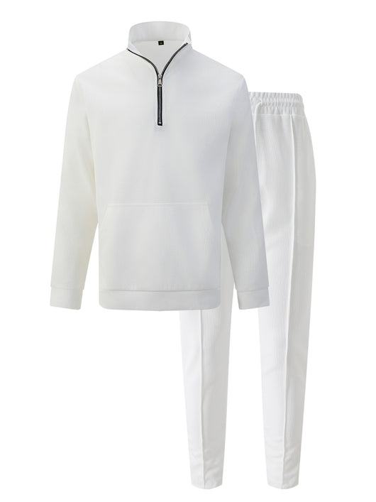 Conjunto Deportivo con Capucha y Cremallera: Sudadera y Pantalón Texturizado - Image 14