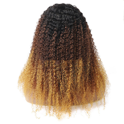 Peluca Cabello Natural Mecanismo Completo Tres Colores Cabello Liso y Rizado - Image 6