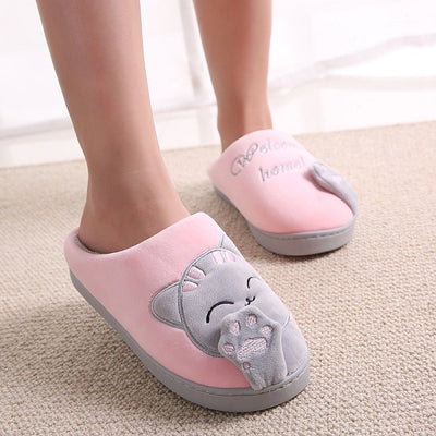 Pantuflas Invierno Mujer Gato Animado - Cómodas y Acogedoras - Image 4