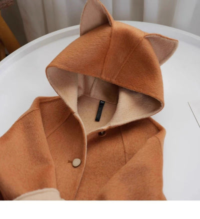 Abrigo de Lana Infantil Zorro Adorable - Largo Grueso y Cálido - Image 21