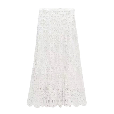 Traje Falda Camisa con Solapa Calada Elegante - Image 5