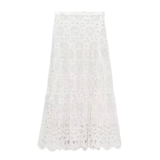 Traje Falda Camisa con Solapa Calada Elegante - Image 5