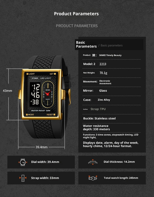Reloj Deportivo Inteligente Dual para Estudiantes - Resistente al Agua - Image 22