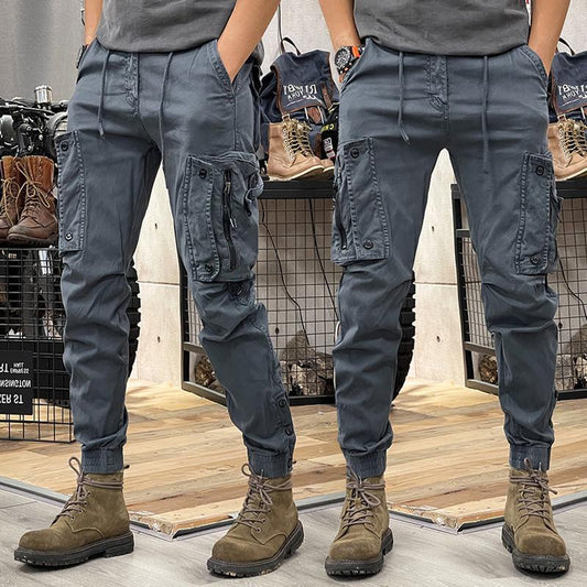 Pantalones Tácticos Casual de Pierna Recta para Hombre con Puños Ajustables - Image 2