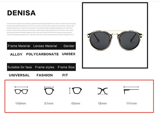 Gafas de Sol Espejo Dual con Funda - Unisex Vintage y Moderno - Image 15
