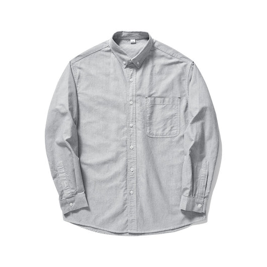 Camisa Oxford Manga Larga Color Sólido - Image 6