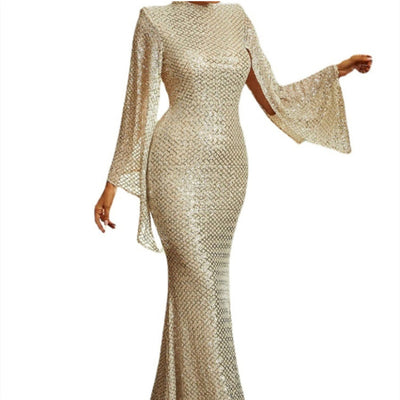 Vestido de Noche Elegante Entallado en Color Liso - Image 7