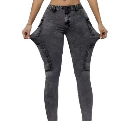 Jeans Elegantes con Tela Multielástica e Impresión Digital Denim - Image 5
