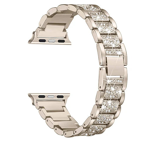 Correa de Cadena de Diamantes para Apple Watch - Compatible con Todos los Modelos