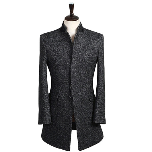 Abrigo de Lana Ejecutivo de Corte Clásico para Hombre - Image 11