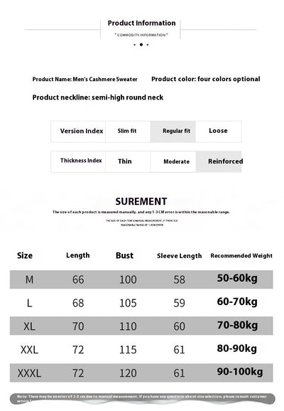 Suéter de Cachemira con Cuello Medio para Hombre - Image 10