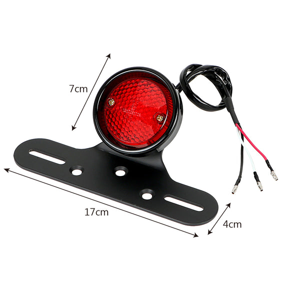 Faro Trasero Retro Metal Redondo para Motocicletas Modificadas