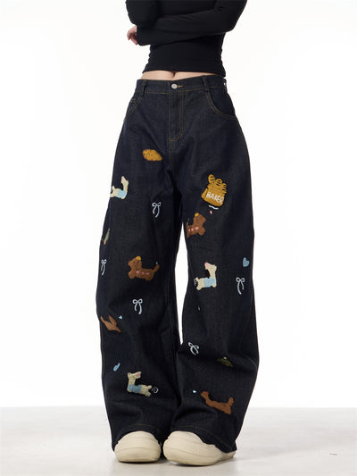 Pantalones Jeans Anchos Patchwork Salchicha Mujer - Casual y Cómodo - Image 15