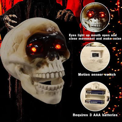 Calavera Flotante Animada con Sonido Realista para Halloween - Image 15
