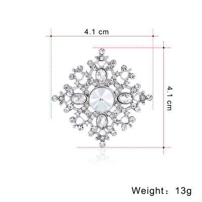 Broche Cuadrado de Aleación con Diamantes - Image 6