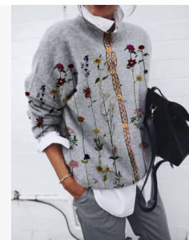 Cardigan Estampado Geométrico Manga Larga - Image 6